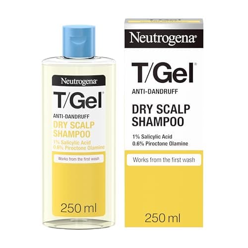 Image of Neutrogena T/Gel Anti Dandruff Shampoo for Dry Hair (1x 250ml), Daily Anti-Dandruff Shampoo with Salicylic Acid to Help Repair Dry Damaged Hair and Fight Dandruff from First Wash