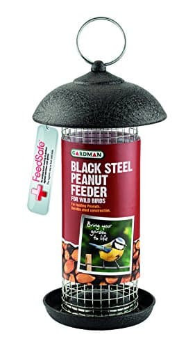 Image of Gardman A01171 Steel Peanut Feeder - Black, Green, 16 x 16 x 3.5 cm