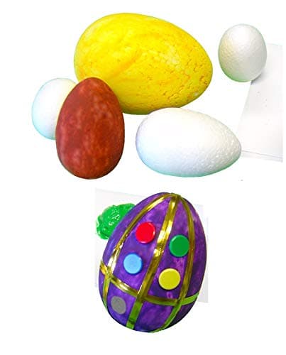 Image of Major Brushes Assorted Polystyrene Eggs Pack of 30