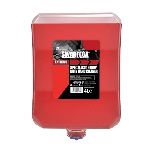 Image of Swarfega SHD4LTR Heavy Duty Hand Cleaner, Hand Wash with Natural Scrub and Conditioner for Working Hands, Gentle on Skin, 4 Litre Cartridge