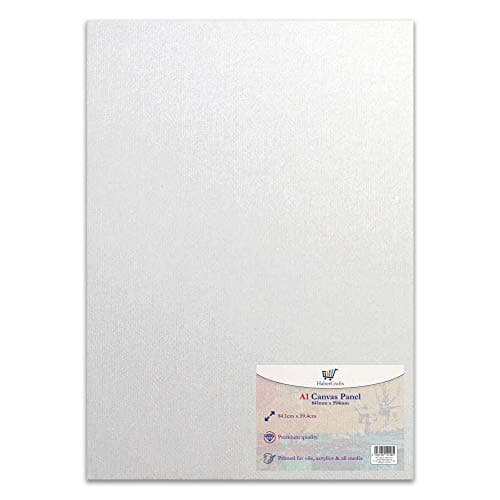Image of A1 Canvas Panel Stretched Blank Canvas Board Primed Artist Boards 100% Cotton For Oil Paint Acrylic Painting Mixed Media Acid Free White Canvases Art Painting Panel (A1 Size - 594mm x 841mm - 1 Board)