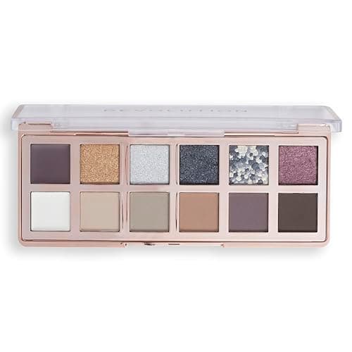 Image of Makeup Revolution, The Smokey Icon Grunge Eyeshadow Palette, Cream, Matte & Shimmer Finishes, 12 Blendable Shades