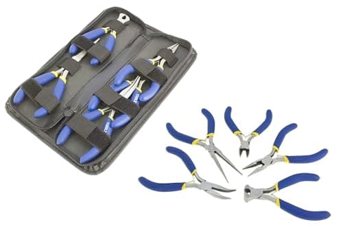 Image of Toolzone 5pc Mini Soft Grip Plier Set in Zip Case