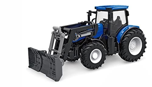 Image of Amewi 22597 RC Tractor with Sliding Shield, Light & Sound, 1:24 RTR with Remote Control, Battery, Charging Cable