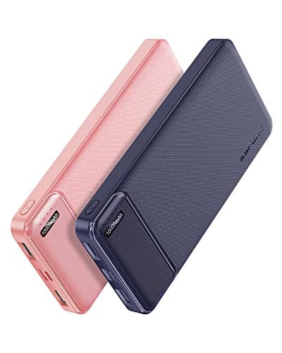 Image of AsperX 2-Pack Power Bank Portable Charger Fast Charging 10000mAh, PowerBank USB C Input and Output, Battery Pack Compatible with iPhone, Samsung, Huawei, iPad, Tablets and More