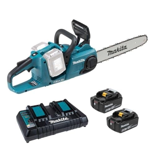 Image of Makita DUC353 Twin 18v / 36v LXT Cordless 35cm Chainsaw DUC353 2 x 5.0ah 350mm
