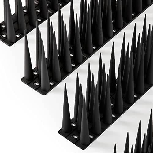 Image of OFFO Bird Spikes High for Anti Pigeons Spikes to Keep Bird or Animals Away, Fence Spikes of Bird Deterrent Covers 1.2m, Height 10cm,Black