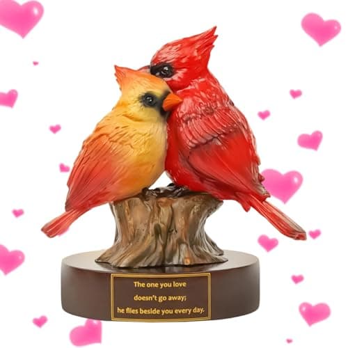 Image of Valentines Birds Figurine – Romantic Resin Realistic Decoration, Love And Serenity Figurine, Intimate Avian Sculpture Pair, Heartwarming Ornament, Commemorative Eternal Bond Hardware | Art