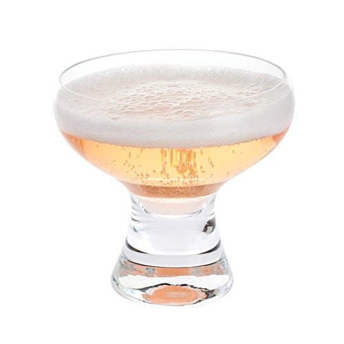 Image of Dartington Crystal Champagne Coupe Glasses, Set of 4 Saucers Vintage Espresso Martini Prosecco Sparkling Home Bar Wine Glass Set (4 Pack)