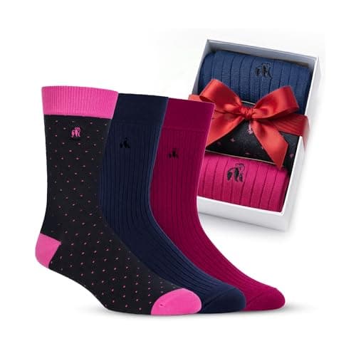Image of SWOLE PANDA | Luxury Super Soft Bamboo Socks For Women | Size 4-7 | 3 Pack Blue & Pink Gift Box