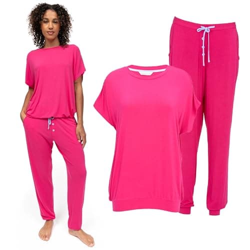 Image of Cyberjammies Chloe Womens Slouch Jersey Pyjama Set | Soft Modal PJs for Women | Relaxed Lounge Wear Set for Home