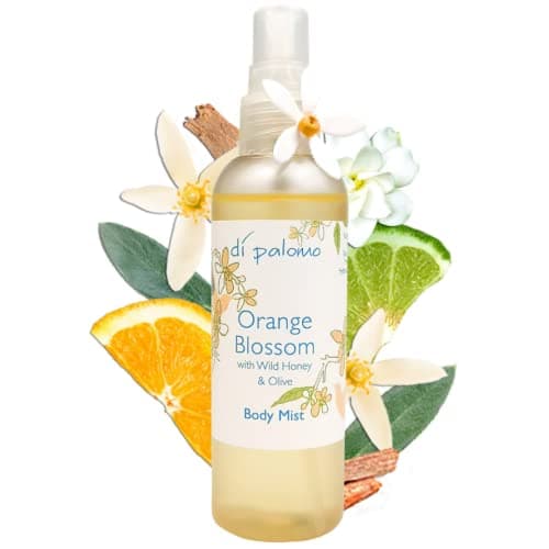 Image of Di Palomo Orange Blossom & Honey Moisturising Body Spray 100ml. Body Mist for Women. Perfume with Skin Care. Fragrance Spray Ladies Perfume. Fragrance Gift