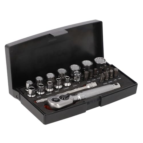 Image of Bahco SL25 25 Piece 1/4" Drive Metric Socket & Bit Set (SL25-BLACK)