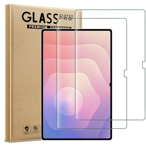 Image of AOKUMA Tempered Glass for Samsung Galaxy Tab S10 Ultra/Tab S9 Ultra 14.6 Screen Protector, [2 Pack] Premium Quality Guard Film, Case Friendly, Shatterproof, Shockproof, Scratchproof, Oilproof