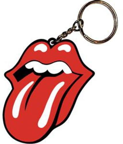 Image of Licenses Products Rolling stones tongue 3d rubber keychain