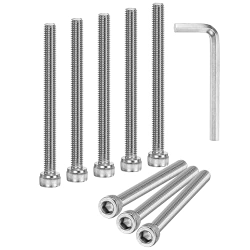 Image of M METERXITY 10-Pack M6 x 70mm Socket Head Cap Screws, 304 Stainless Steel Hex Machine Bolts, Allen Socket Drive Screw with Hex Wrench for Repair/DIY, Fully Threaded Fasteners Kit [Silver]