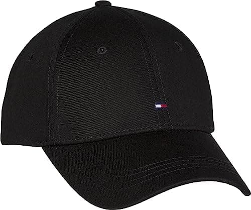 Image of Tommy Hilfiger Men’s Classic BB Baseball Cap, Black (Flag Black), One Size