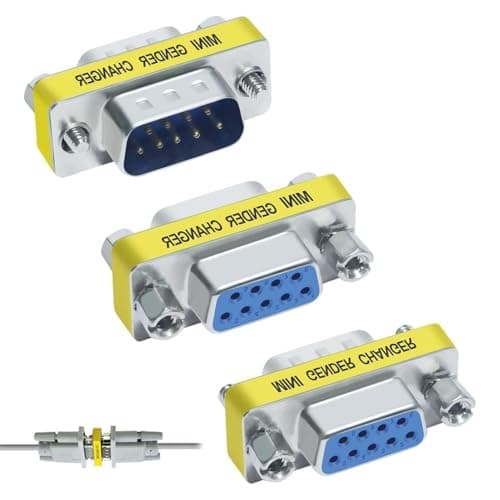 Image of XINXINGDINGSHENG 3 Pcs DB9 Pin Serial Port Adapter Connector Set, Male to Male, Female to Female, M/F Gender Changers, RS232 9 Pin Data Transfer Coupler