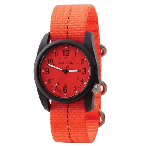 Image of BERTUCCI DX3 PLUS Watch, Blaze Dial | Blaze with Black Dash Line Band | Black Case, Modern