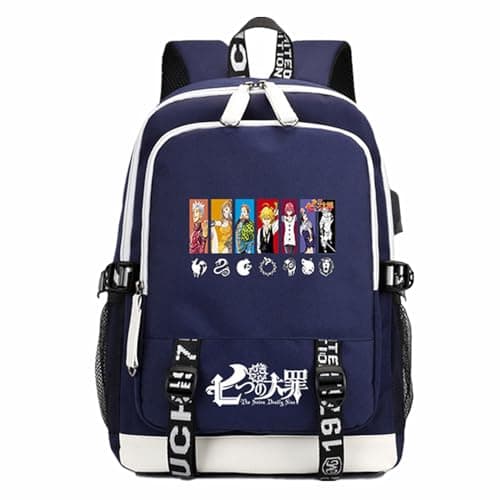 Image of Charous Anime The Seven Deadly Sins Oxford Cloth Backpack Multifunctional School Bag Used for Manga Fans Cosplay Gifts