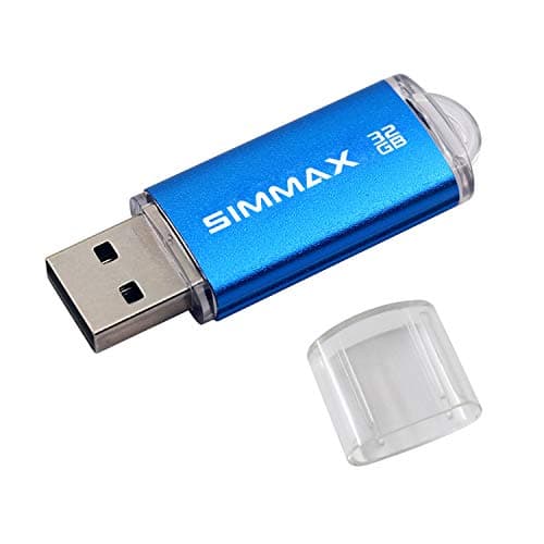 Image of SIMMAX Memory Stick 32GB USB 2.0 Flash Drives Thumb Drive Pen Drive (32GB Blue)