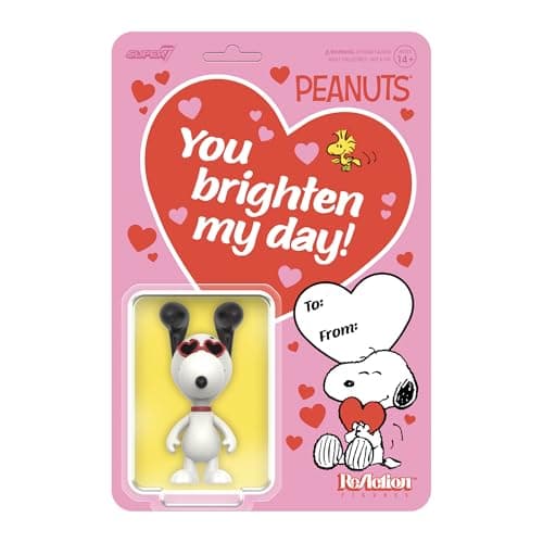 Image of Super7 Peanuts Reaction Figures Snoopy Heart Eyes Action Figure