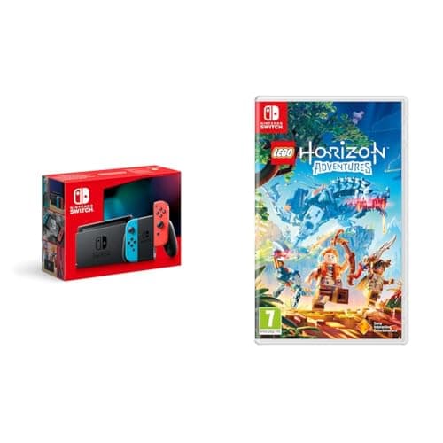 Image of Nintendo Switch (Neon Red/Neon blue) & LEGO Horizon Adventures Switch