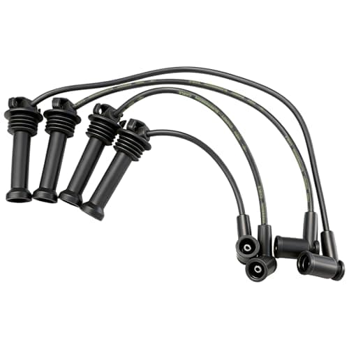 Image of GEARLEADER 4PCS Spark Plug Ignition Lead Wire Set Compatible with Ford C-Max Mk2 Focus Mk1 Mk2 Mk3 Mondeo Mk4 Fiesta Mk4 Mk5 Mk6 Fusion Puma Mazda 2 Volvo, Replacement Ignition Cable 1335369 1335377