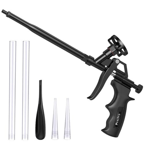 Image of Foam Gun, Preciva Black Professional Expanding Heavy Duty Expandable Spray Application Applicator Caulking Foaming Guns