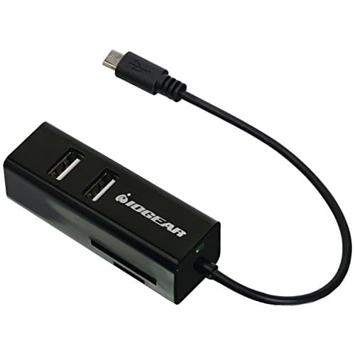 Image of IOGEAR GoFor2+ -USB OTG Card Reader with Hub for Mobile Devices, GOFRH202