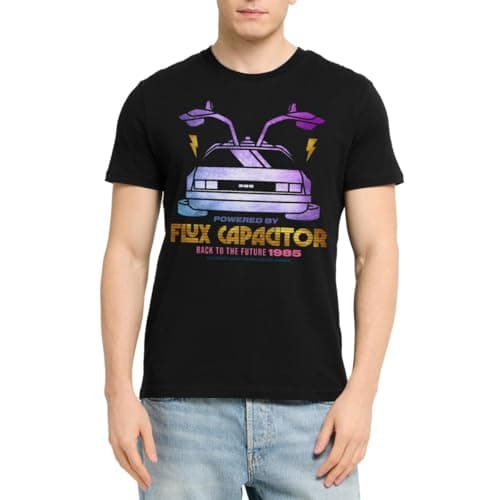 Image of Spreadshirt Back to The Future Powered By Flux Capacitor Stanley/Stella Crafter Unisex Organic T-Shirt, L, Black