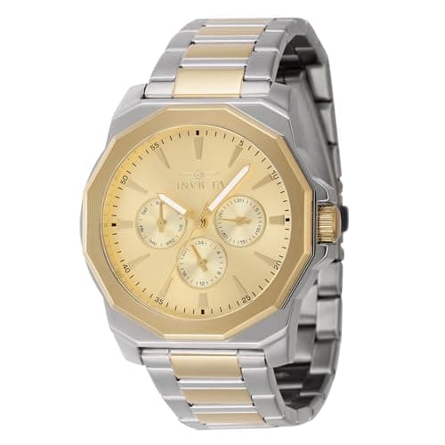 Image of Invicta Speedway 46846 Men's Watch - Waterproof - Analogue - Quartz Movement - Stainless Steel with Gold dial - 42mm