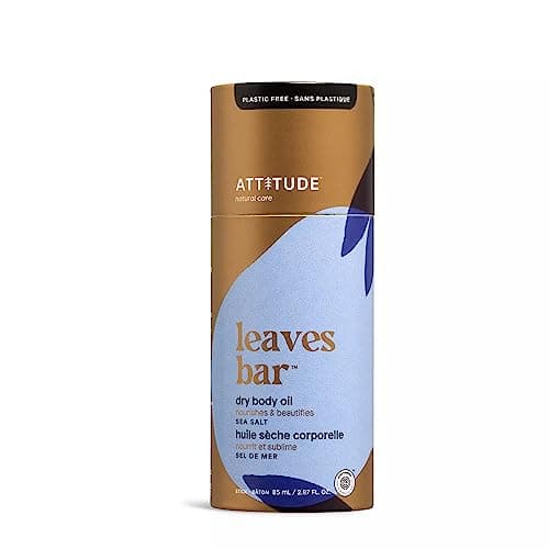Image of ATTITUDE Dry Body Oil, Natural Origin, Leaves Skin Feeling Soft & Nourishes, Grapeseed, Jojoba and Avocado Oils, EWG Verified, All Skin Types, Lightweight Formula, Vegan, Sea Salt, 85 mL