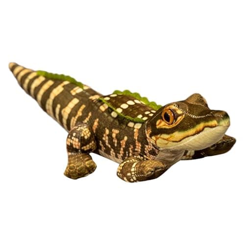 Image of Crocodile Plush - 19 Inch Realistic Stuffed Toy | Adorable Animal Pillow | Unique Simulation Rag Model Doll - For Children, Girls, Adults, Bedtime Decoration, Gift, Green, 50 C