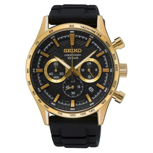 Image of Seiko Men's Analog Quartz Watch with Silicone Strap SSB446P1