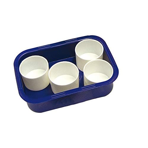 Image of Baker Ross EV657 Paint Pot Trays for Kids Arts & Crafts, 17cm x 12cm, Assorted, Pack of 1, Tray