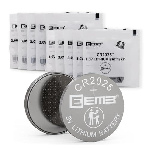 Image of EEMB 10 PACK CR2025 Battery 3V Lithium Battery Button Coin Cell Batteries 2025 Battery for Key FOBs, calculators, Coin counters, Watches, Heart Rate Monitors, Glucose monitors and More