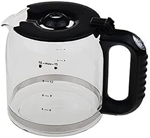 Image of Russell Hobbs Retro Red and Black 1.25L Glass Carafe for Filter Coffee Machine