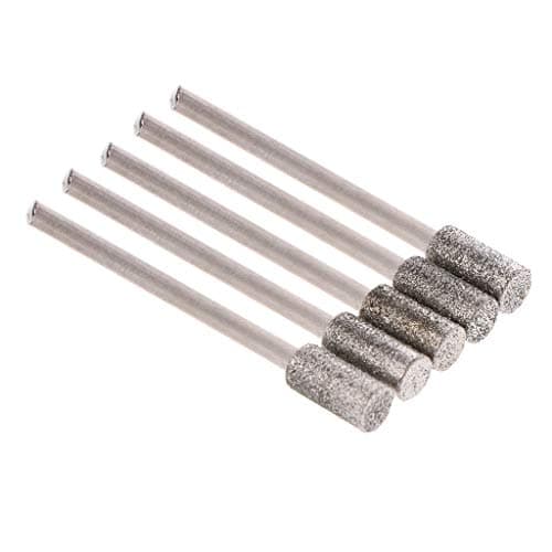Image of BIlinli 5PCS Diamond Coated Cylindrical Burr 4mm Chainsaw Sharpener Stone File Chain Saw Sharpening Carving Grinding Tools