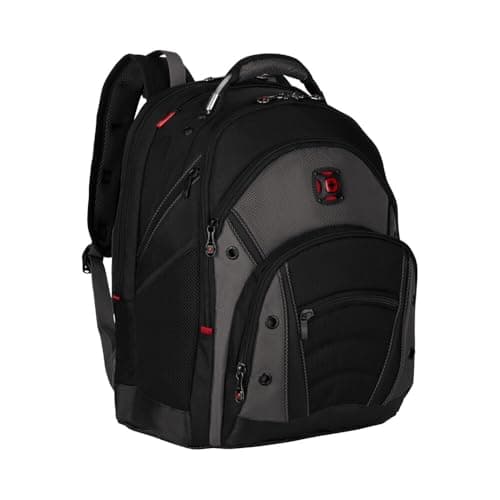 Image of Wenger Synergy 16" Laptop Backpack – Durable Travel & Work Rucksack with Padded Compartment, Multiple Organiser Pockets, Shock-Absorbing Straps & Airflow Back – Black 600635