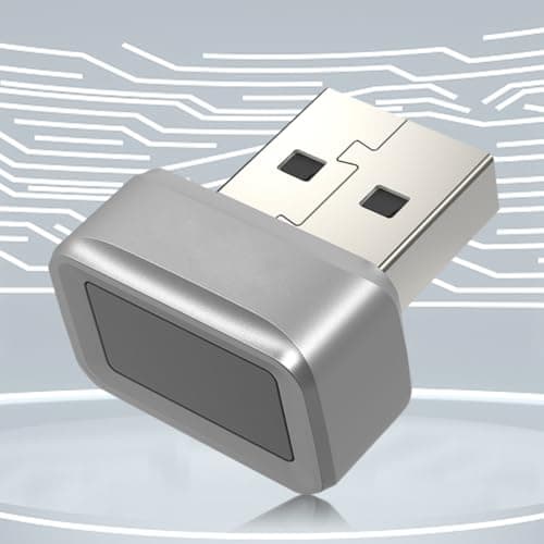 Image of Fiorky USB Fingerprint Key Reader FIDO U2F Portable Scurity Key Windows Hello Ant-Spoofing Biometric Mini Scurity Key Dongle 360° Touch for PC Or Laptop