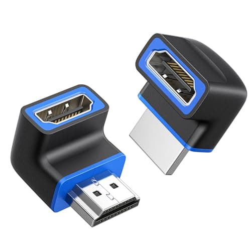 Image of Cable Matters Combo-Pack 8K@60Hz / 4K@120Hz 270 Degree and 90 Degree HDMI Adapters with HDR (8K Right Angle HDMI Adapter/HDMI 90 Degree Adapter) in Black