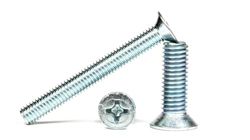 Image of M2.5 (2.5mm x 12mm) Phillips Countersunk Machine Screws Flat Head Zinc Plated Steel DIN 965 (Pack of 20) G07B