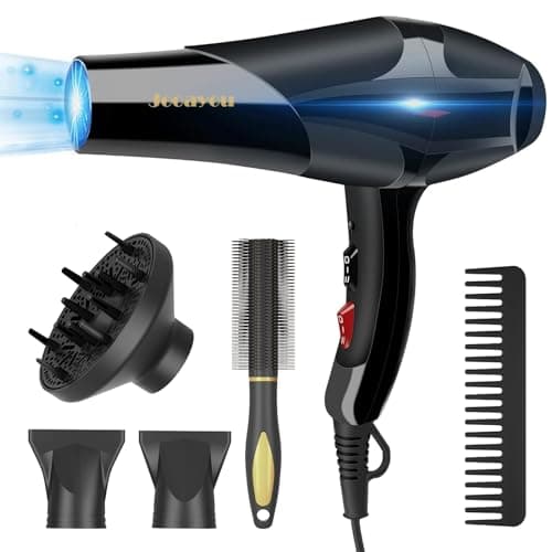 Image of Jooayou Hair Dryer, 3000W Professional Ionic Hairdryer for Women Men, Fast Drying Blow Dryer with Diffuser 2 Speed 3 Heat Setting and Cool Button for Salon Home Travel Hair Styling