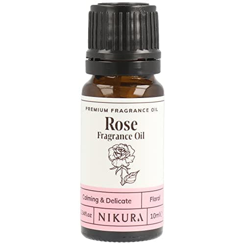 Image of Nikura Rose Fragrance Oil - 10ml | for Gifts, Diffusers, Candle Making, Soap Making | Great for use in Bath Bombs, Perfume Oil, Perfume Scents | Vegan & UK Made