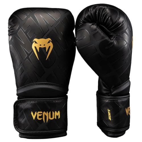 Image of Venum Contender 1.5 XT 3D Boxing Gloves - Black-Gold 12-Ounce