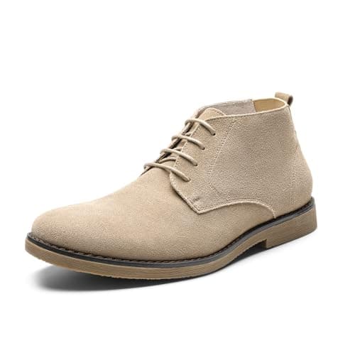 Image of Bruno Marc Men's Chukka Suede Leather Ankle Boots, Lace Up Desert Oxford Business, Fashion, Casual and Comfort Shoes,Size 6,Natural,CHUKKA