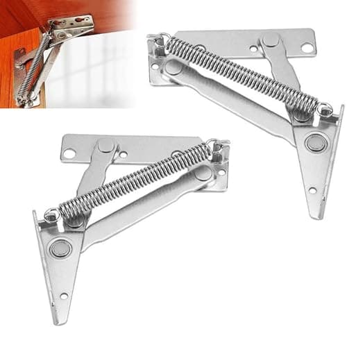 Image of 1 Pair Lift Up Flap Top Hinge, 80 Degree Folding Spring Hinges with 12 Screws, 4kg Loading Sofa Bed Lifting Hinges, Heavy Duty Lift Up Hinge for Wardrobe, Cupboard, Furniture Industry Standard