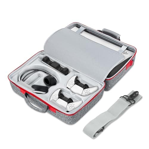 Image of Yuhtech Travel Case for PS5 Console, Storage Bag for PS5 Controller, PS5 Console, Gaming Headset, and Gaming Accessories