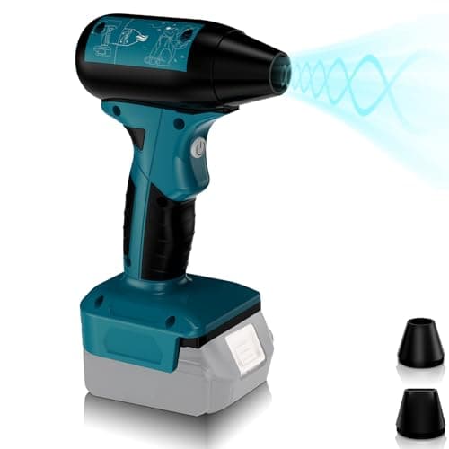 Image of Compressed Turbo Blower for Bosch Professional 18V System GBA Battery, Jet Violent Fan 4-Speed 130000RPM Wireless High Speed Handheld Fan for Air Duster Cleaner, Keyboard Cleaning, Drying, Leaf Blower